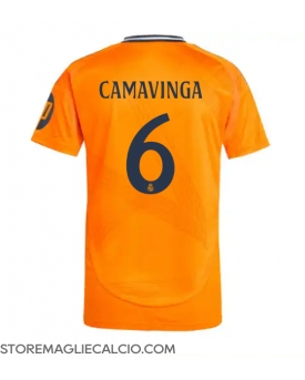 Real Madrid Eduardo Camavinga #6 Maglia Gara Trasferta Repliche 2024-25 Maniche Corte